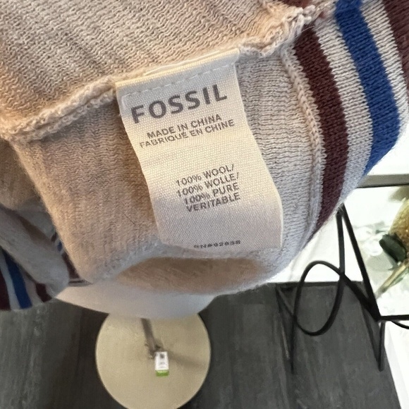 FOSSIL Vintage Soft wool Fit & Flare Sweater Dress L - Picture 9 of 9